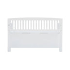 Banc d'entrée Migdalia avec rangement, dossier à lattes et plateau relevable