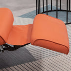 Fauteuil inclinable manuel pivotant en similicuir HomCom avec repose-pieds confortable et relaxant