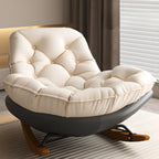 Fauteuil à bascule scandinave rembourré avec ottoman en option