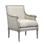 Fauteuil en bois blanc cassé Burnham Home Designs, collection Prentice