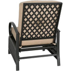 Fauteuil inclinable de salon réglable avec coussin – 38 (P) x 26,5 (L) x 38,5 (H) pouces