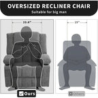 Fauteuil inclinable télécommandé avec fonction chauffage et massage