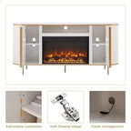 70 Meuble TV moderne de luxe avec cheminée, Centre de divertissement, Console TV