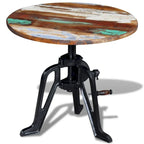 vidaXL Table d'appoint Table basse ronde Bout de canapé Bois massif et fonte