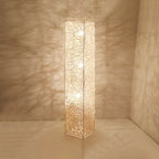 Lampadaire LED en rotin à brancher pour salon