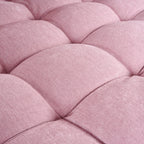 Canapé-lit Chenille avec dossier touffeté et 2 oreillers détachables pour le salon