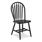 Chaise de salle à manger Windsor Arrowback en bois massif