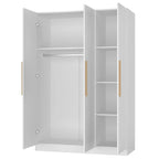 Armoire de rangement en bois avec 6 cubes de rangement et tringle à vêtements