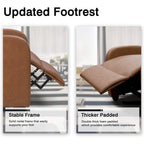 Fauteuil inclinable à dossier basculant en similicuir, marron / noir / gris / kaki / rouge / beige, simple