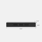 Meuble TV minimaliste avec tiroirsConsole multimédia en bois massif avec placards, porte abattante, placage noyer, entièrement assemblé