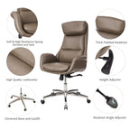 Chaise de bureau en similicuir - Pivotante - Plusieurs coloris