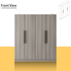 Armoire moderne autoportante en bois massif avec étagères de rangement