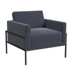 Fauteuil club moderne HomePop rembourré avec cadre en métal