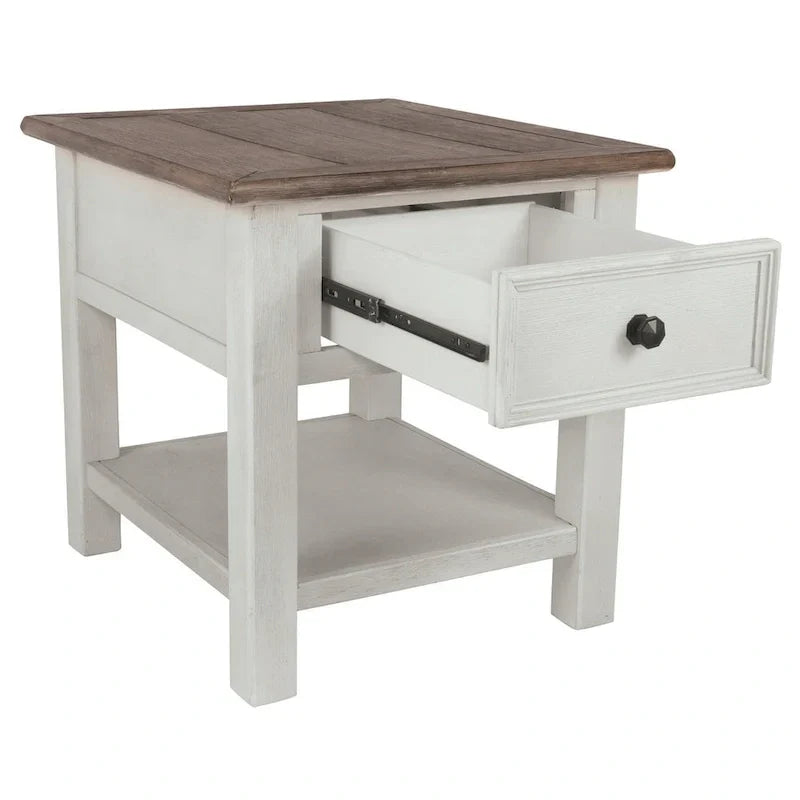 Bout de canapé décontracté Bolanburg blanc/marron antique