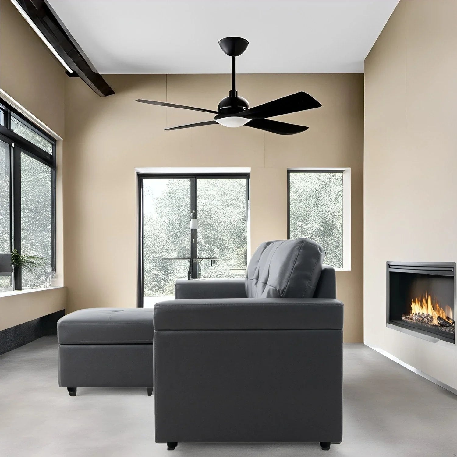 Canapé d'angle réversible avec lit gigogne, méridienne de rangement, pieds durables,
