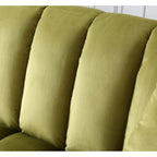Canapé convertible de salon en tissu matelassé avec dossier cannelé