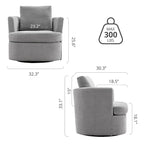 Fauteuils pivotants modernes Chenille pour salon
