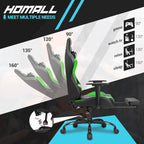 Chaise de jeu avec repose-pieds - Chaise de bureau ergonomique