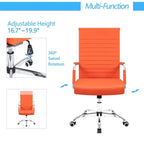 Chaise de bureau Homall nervurée Chaise de bureau d'ordinateur