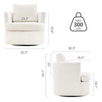 Fauteuils pivotants modernes Chenille pour salon