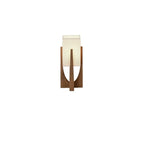 Lampadaires LED en bois vintage avec abat-jour en tissu
