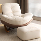 Fauteuil à bascule scandinave rembourré avec ottoman en option
