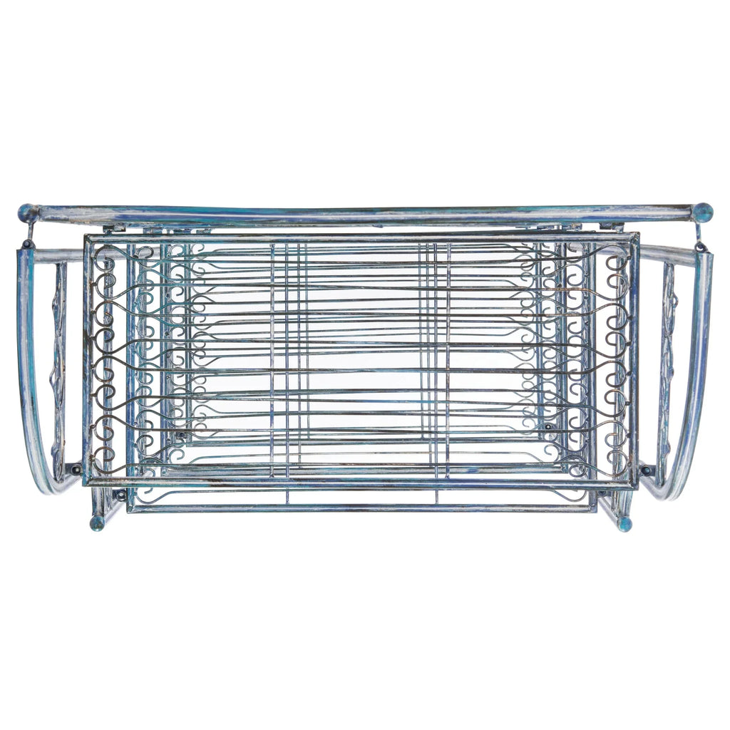 SAFAVIEH Bryn Étagère de boulanger d'extérieur victorienne en fer forgé à 4 niveaux - 63,5 cm l x 38,1 cm P x 160 cm H - 25L x 15P x 63H