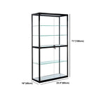 Vitrine rectangulaire contemporaine en verre noir