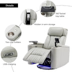 Fauteuil inclinable motorisé de cinéma maison multifonctionnel pivotant à 270°