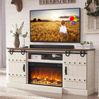 Meuble TV Cheminée de Ferme, Meuble Multimédia, Console Multimédia