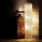 Lampadaire LED en rotin à brancher pour salon