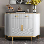 Buffet Glam Marble gris avec rangement