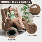 Fauteuil inclinable télécommandé avec fonction chauffage et massage