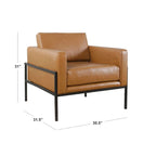 Fauteuil club moderne HomePop rembourré avec cadre en métal