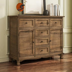 Meuble d'appoint rustique en bois marron pour salon