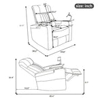 Fauteuil inclinable motorisé de cinéma maison multifonctionnel pivotant à 270°