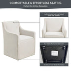 Chaise de salle à manger Charlotte avec roulettes