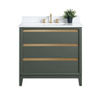 Meuble-lavabo Vanity Art avec évier en céramique et dessus en marbre reconstitué