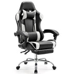 Chaise de bureau de jeu pivotante en cuir PU
