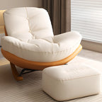 Fauteuil à bascule scandinave rembourré avec ottoman en option