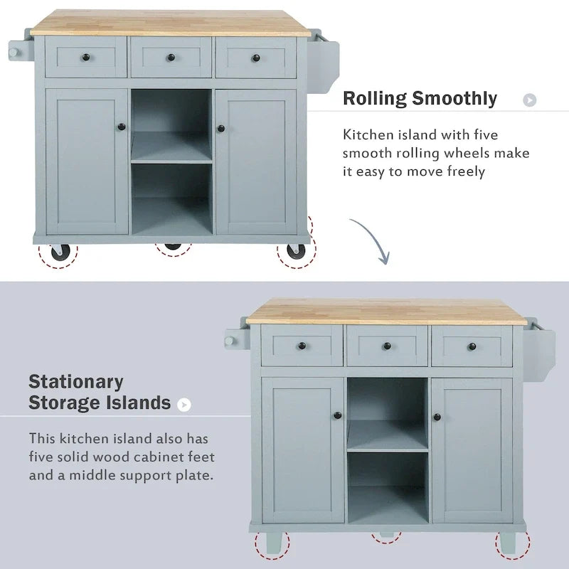 Desserte de cuisine roulante avec rangement