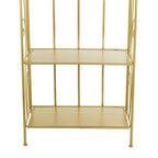 Étagère de Boulanger Pliable Haute à 5 Niveaux en Métal Décoratif pour Intérieur/Extérieur - Or ou Blanc - Roche River Decor