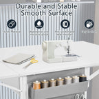 Table artisanale réglable en hauteur avec étagères de rangement, table de coupe pliante mobile pour bureau à domicile, salle de couture, salle d'artisanat
