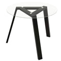 Table de salle à manger ronde en verre Costway 36" pour 4 personnes avec plateau en verre trempé - Voir détails