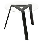 Table de salle à manger ronde en verre Costway 36" pour 4 personnes avec plateau en verre trempé - Voir détails