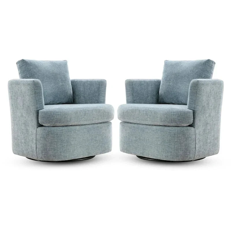 Fauteuils pivotants modernes Chenille pour salon