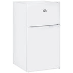 Mini-réfrigérateur HOMCOM à deux portes avec congélateur, réfrigérateur compact de 3,2 pi³ avec étagère réglable, thermostat réglable