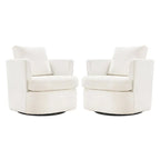 Fauteuils pivotants modernes Chenille pour salon