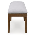 Signature Design by Ashley Lyncott Gris/Marron 59 Banc de salle à manger rembourré - 59.25 L x 15.13 P x 19.75 H