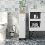 Petit meuble de rangement de salle de bain avec trous pour papier